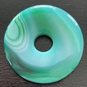 Dyed Banded Agate Donut Crystal #9